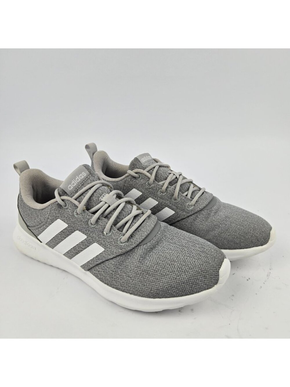 Adidas Womens 8 M Cloudfoam QT Racer 2.0 Sneaker Gray